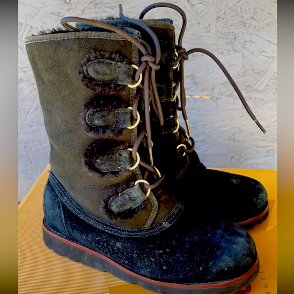 UGG Black and Brown Winter Boots